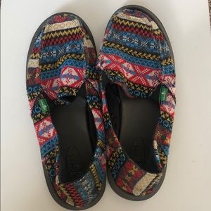 Sanuk slip on shoes